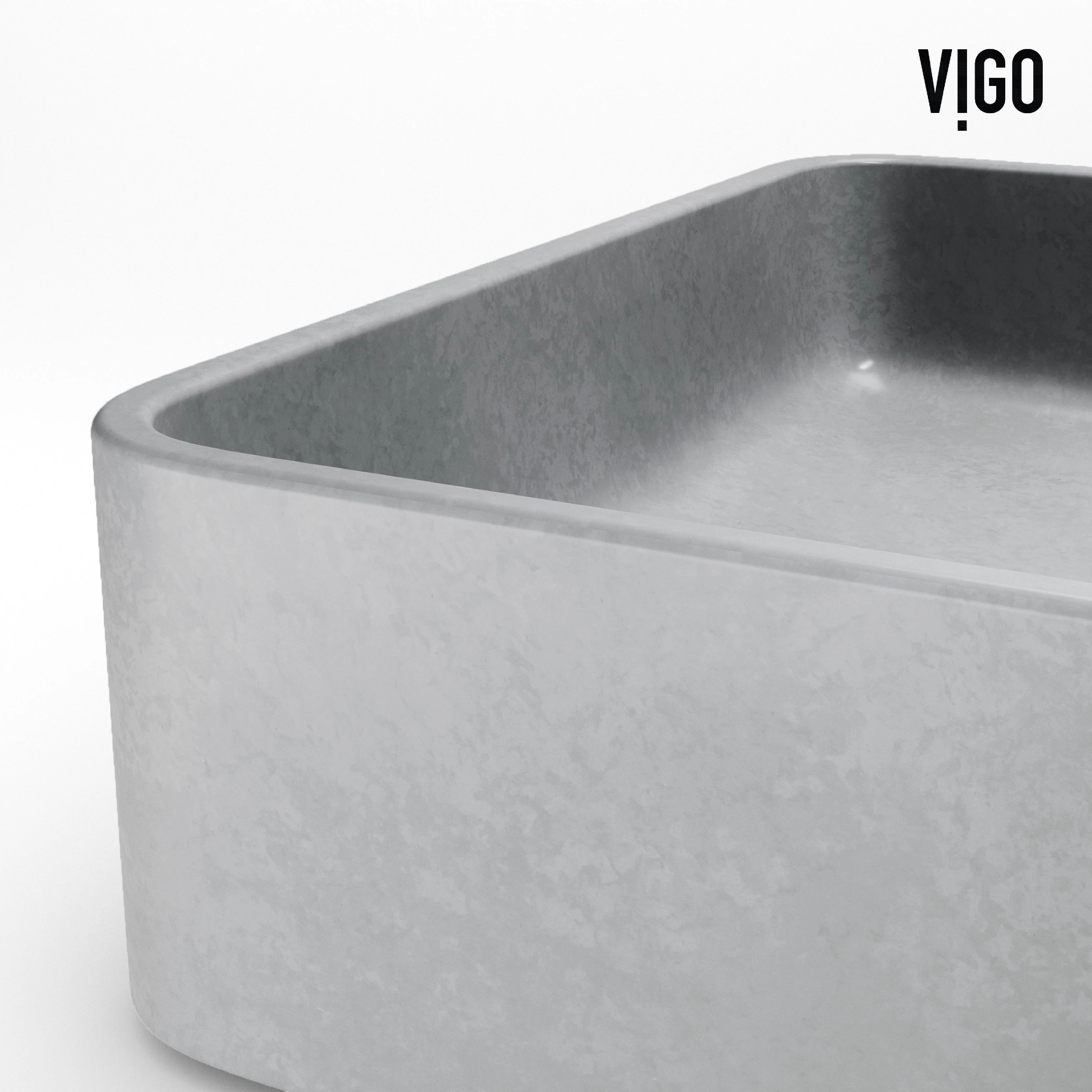 Meridian Rectangular Concreto  Stone™ Vessel Sink - Image 31