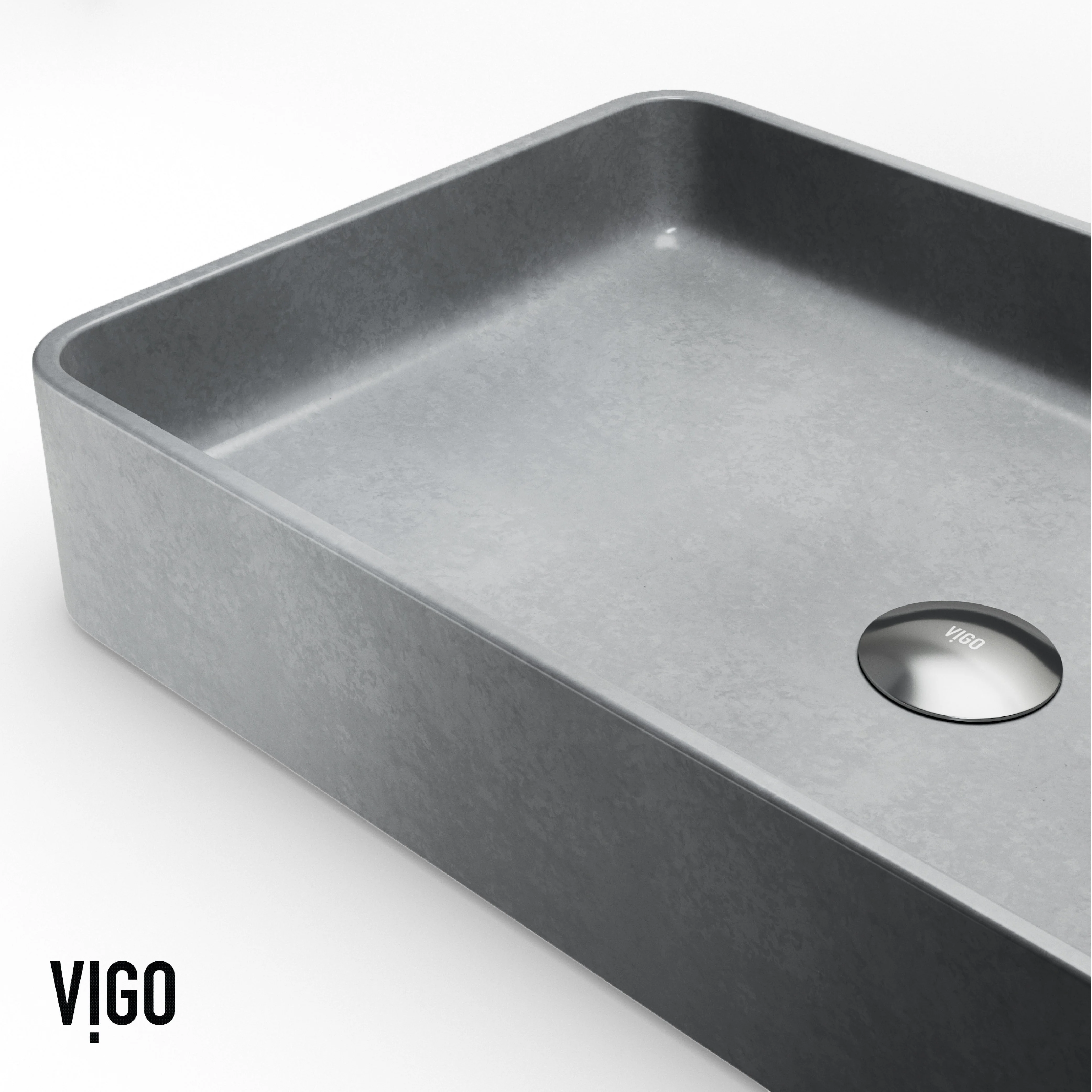Meridian Rectangular Concreto  Stone™ Vessel Sink - Image 32