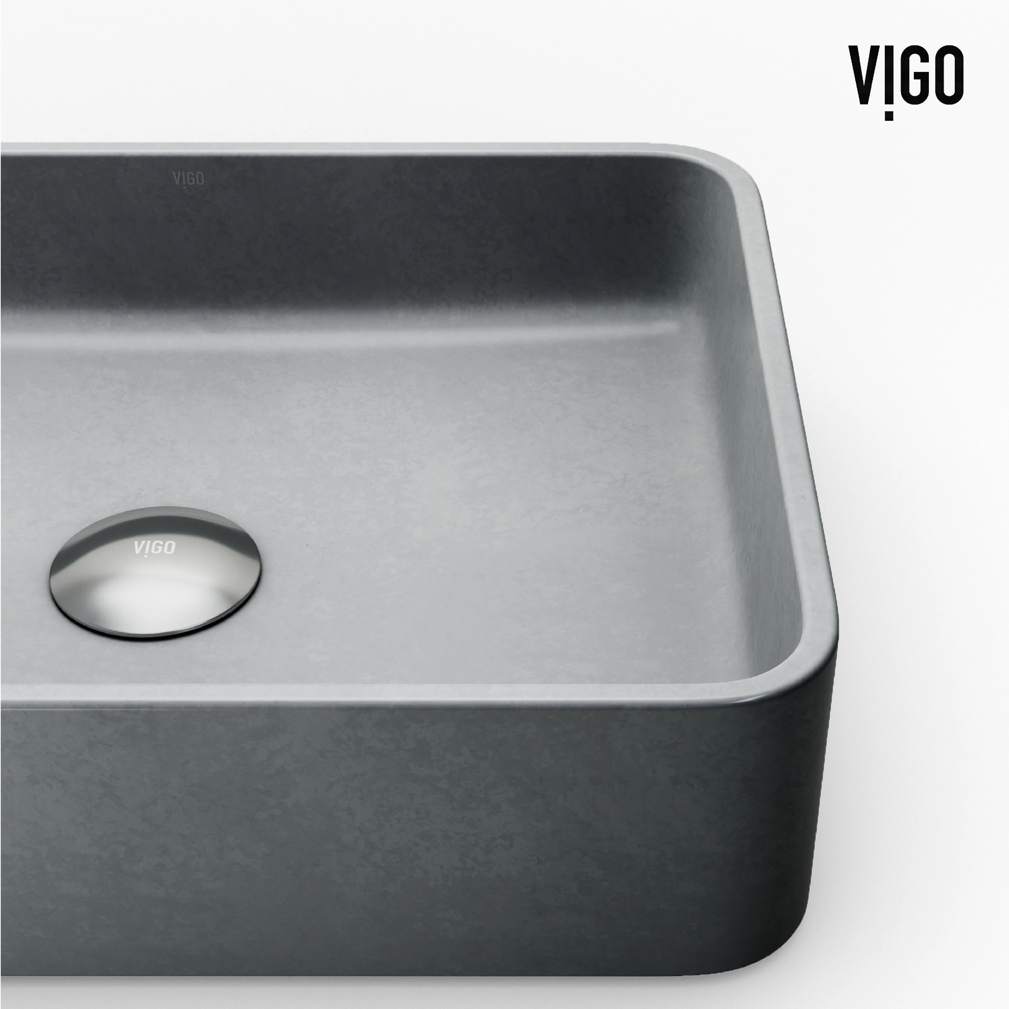 Meridian Rectangular Concreto  Stone™ Vessel Sink - Image 8