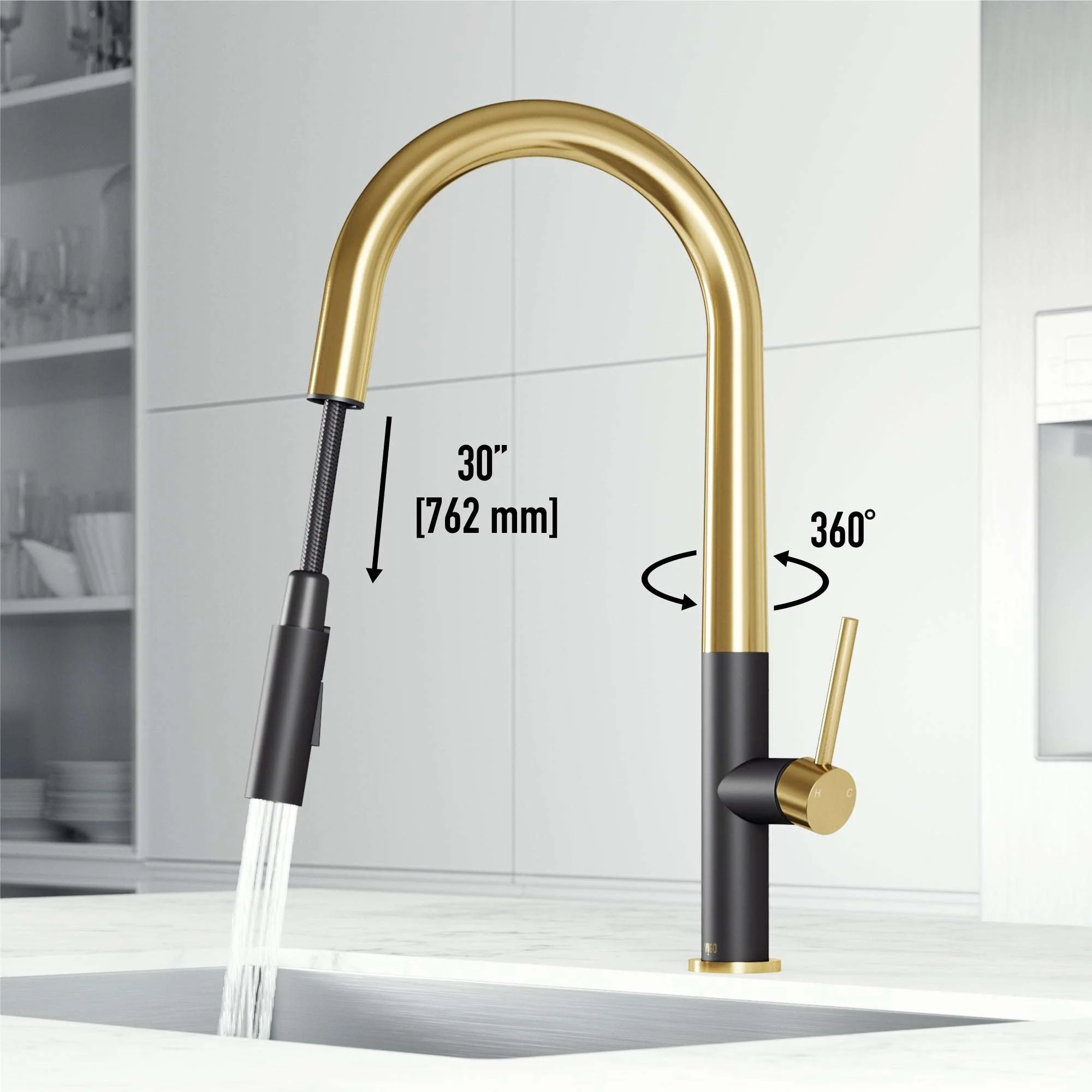 Greenwich Pull-Down Spray Kitchen Faucet - Image 31