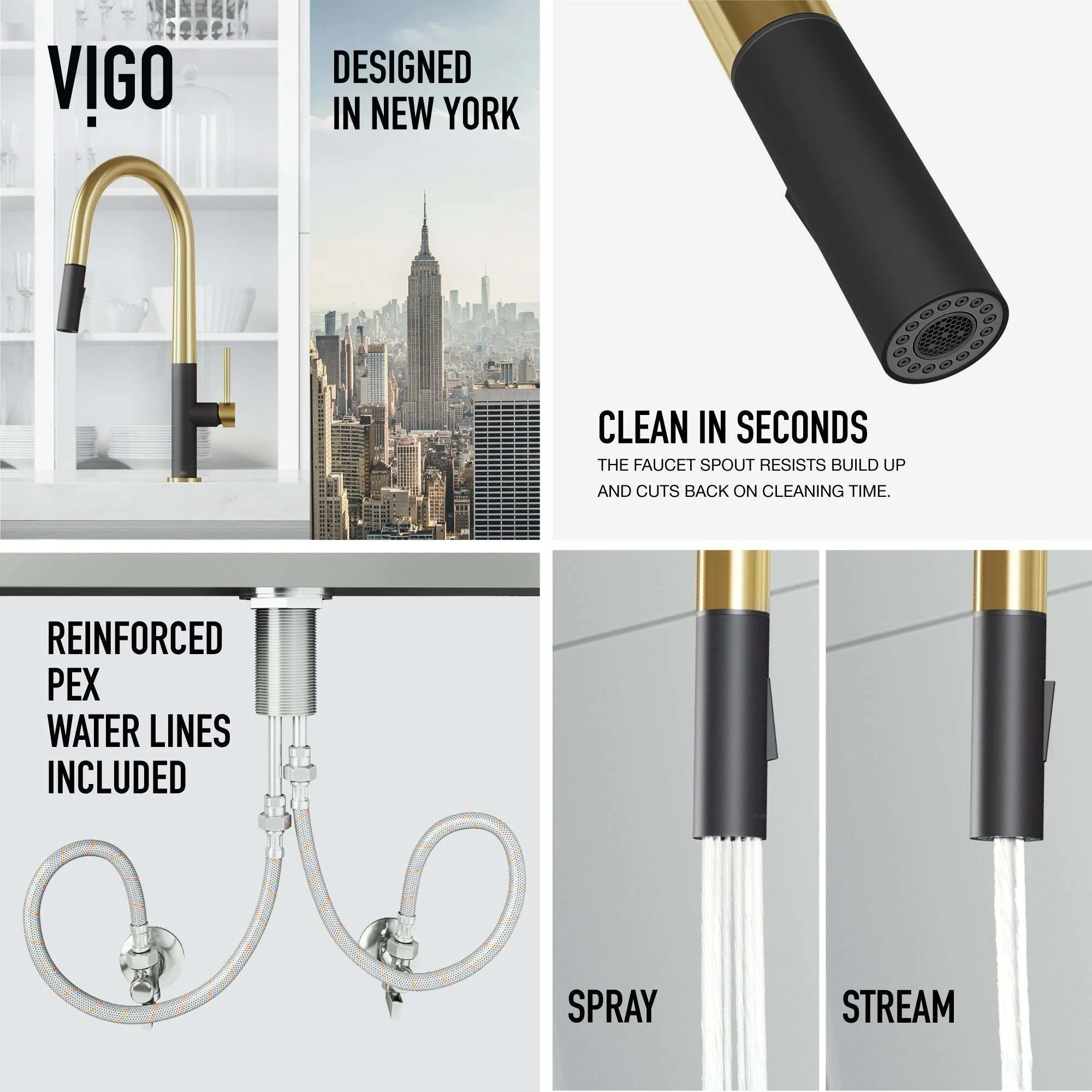 Greenwich Pull-Down Spray Kitchen Faucet - Image 33