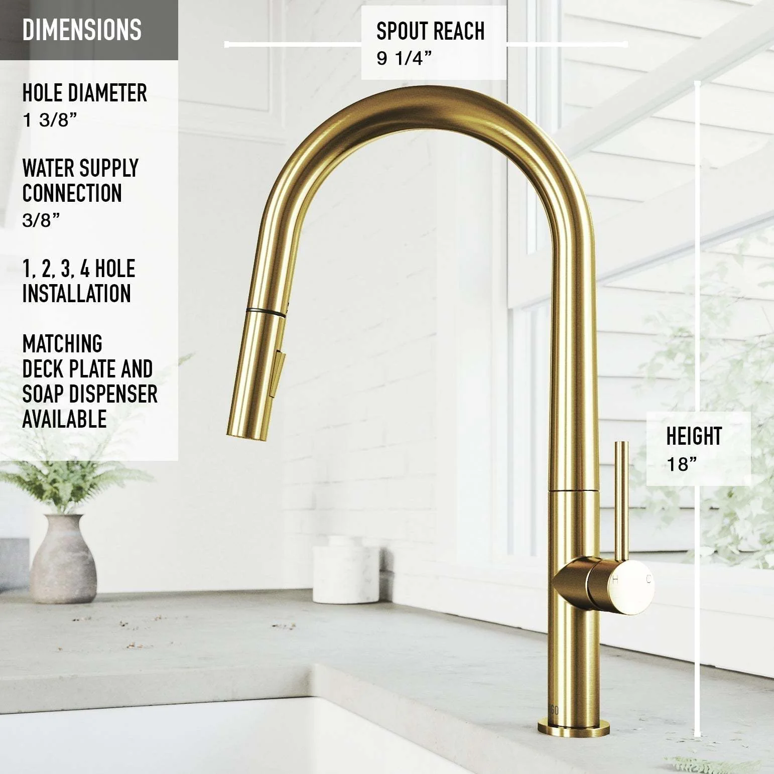 Greenwich Pull-Down Spray Kitchen Faucet - Image 39