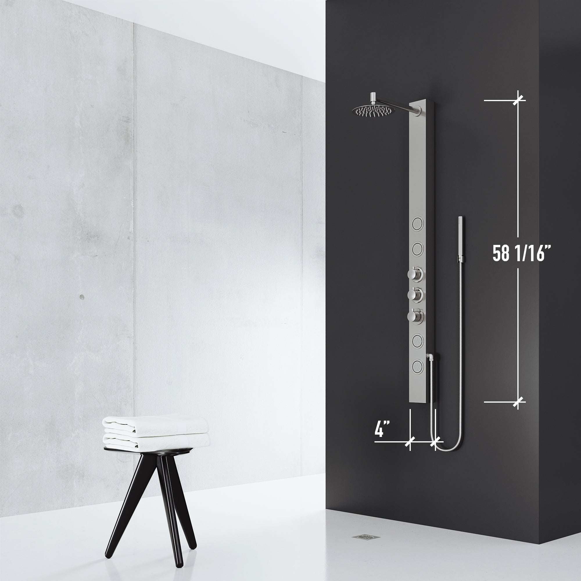 Elan Sutton 4-Jet Shower Panel System - Image 21