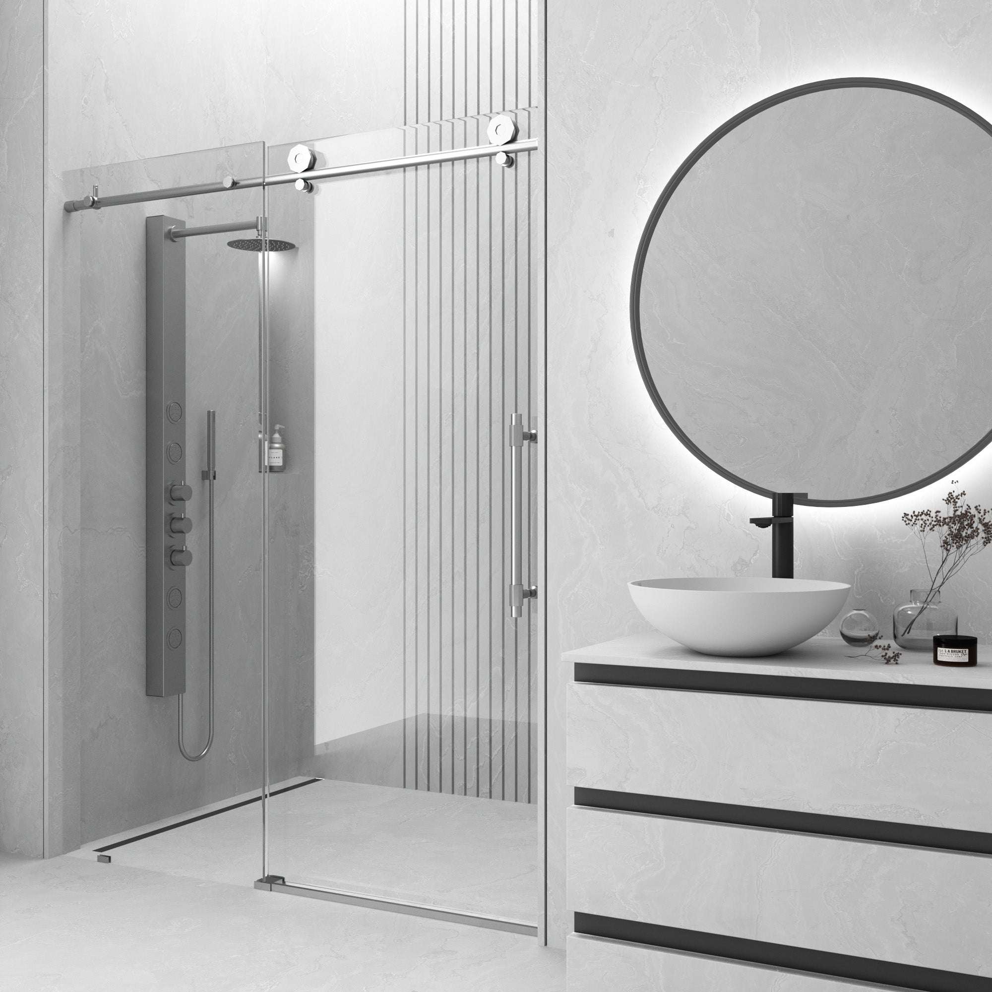Hart Elan Frameless Sliding Shower Door - Image 46