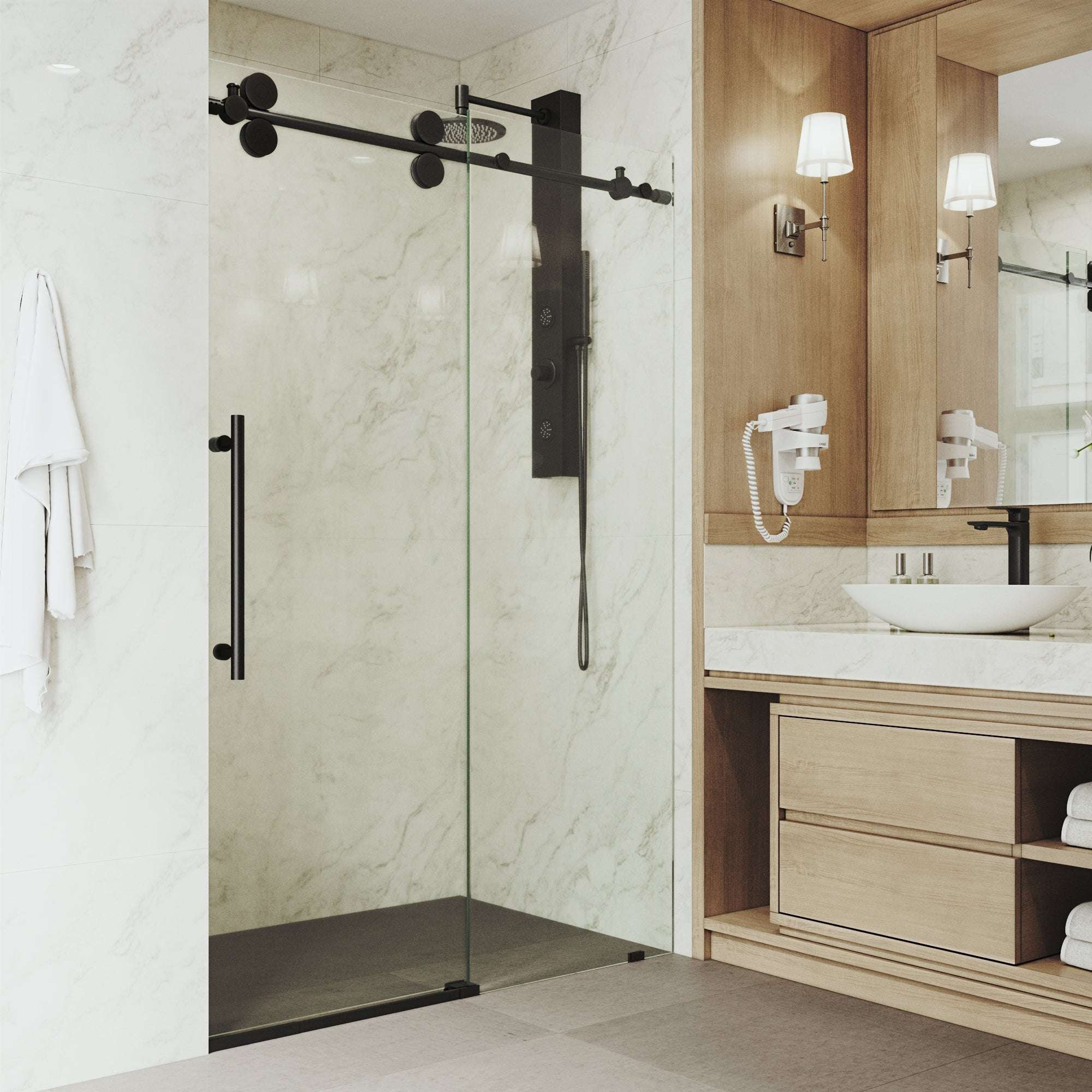 Elan Frameless Sliding Shower Door - Image 101