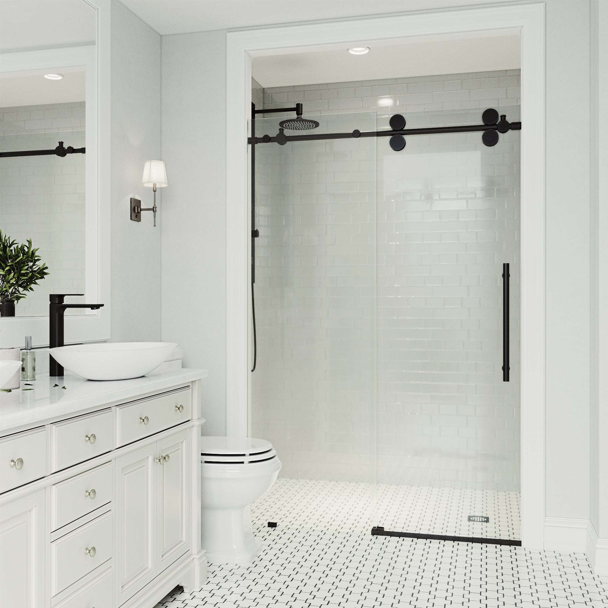 Elan Frameless Sliding Shower Door - Image 130