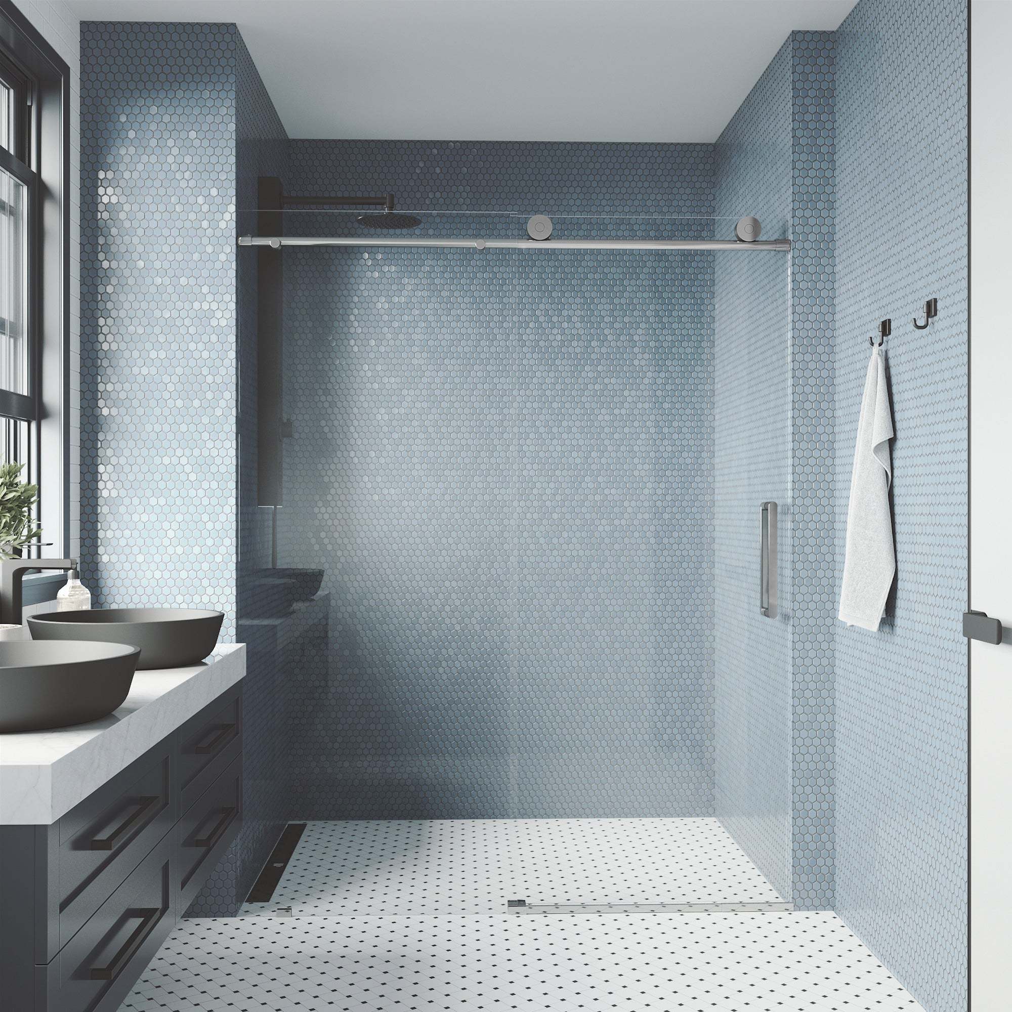 Elan VMotion™ Frameless Sliding Shower Door - Image 71