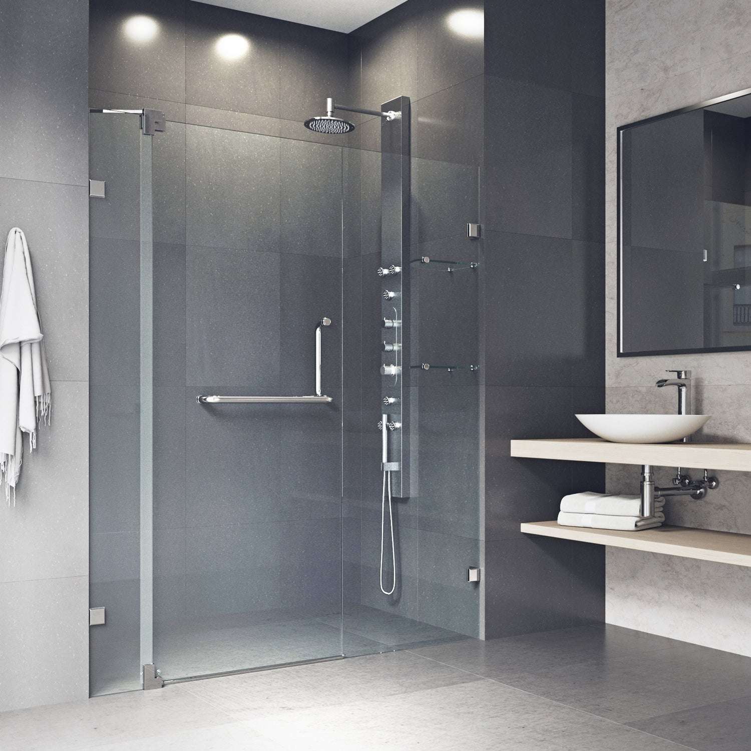 Pirouette Frameless Pivot Shower Door - Image 72