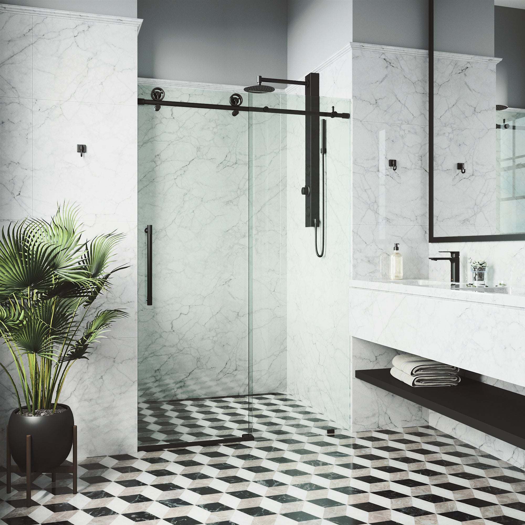 Cass Elan Frameless Sliding Shower Door - Image 82