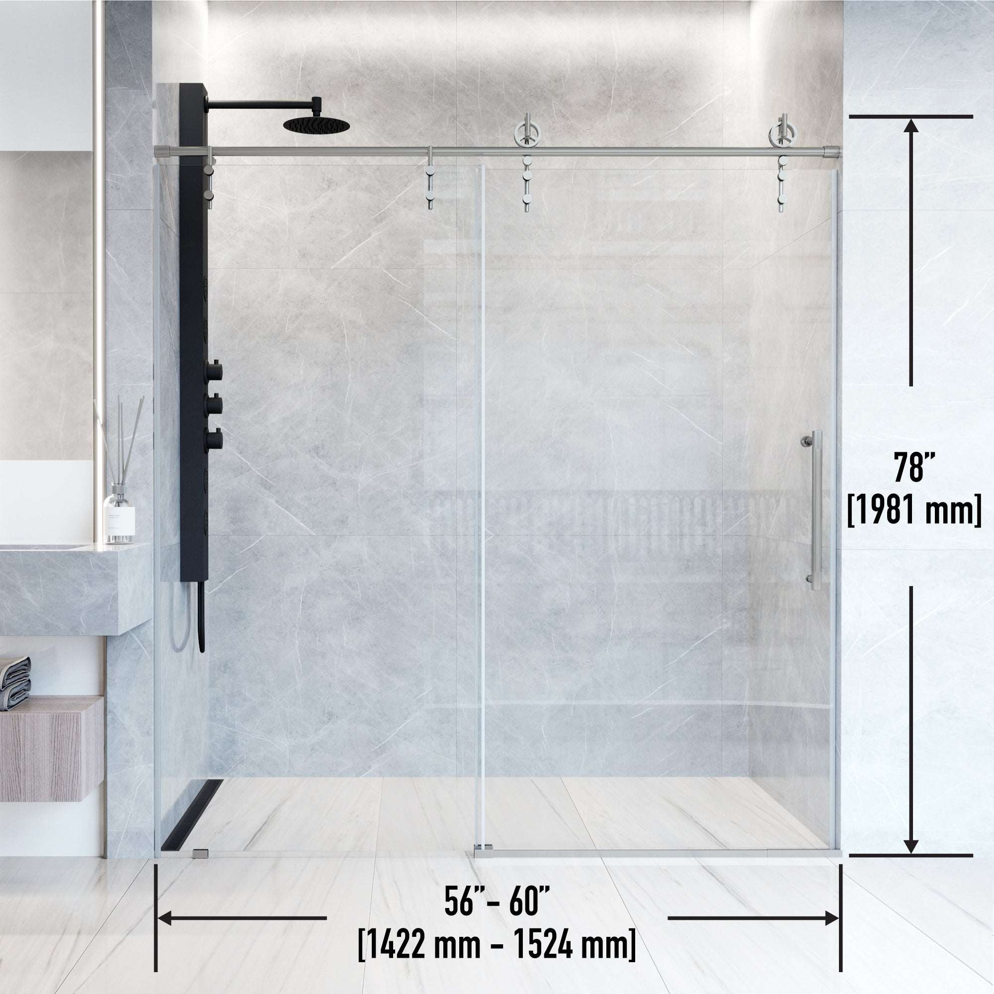 Hamilton Frameless Sliding Shower Door - Image 42
