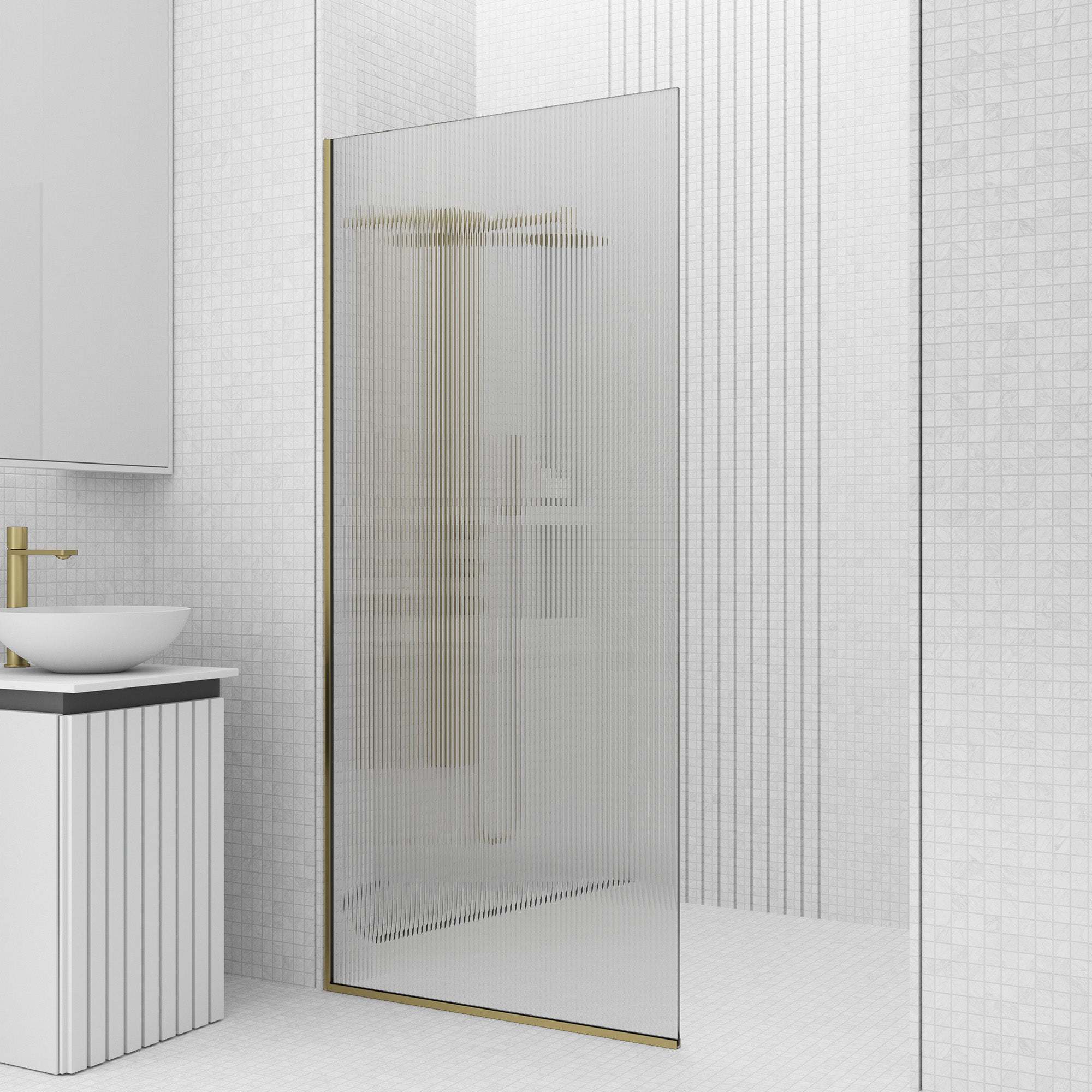 Meridian Zenith 34 x 74 in. Semi-Framed Fixed Shower Screen - Image 94