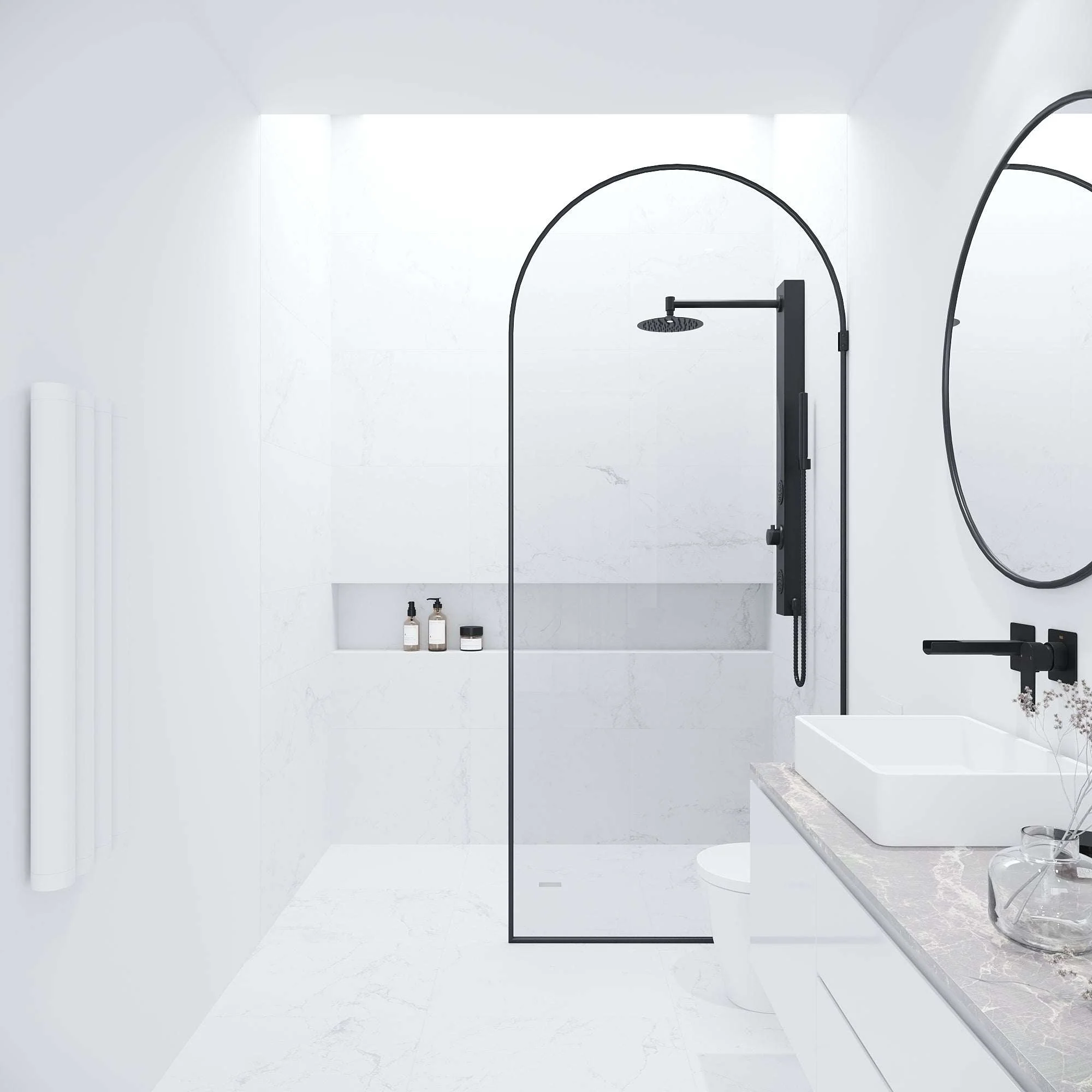 Arden Frameless Fixed Shower Screen - Image 125