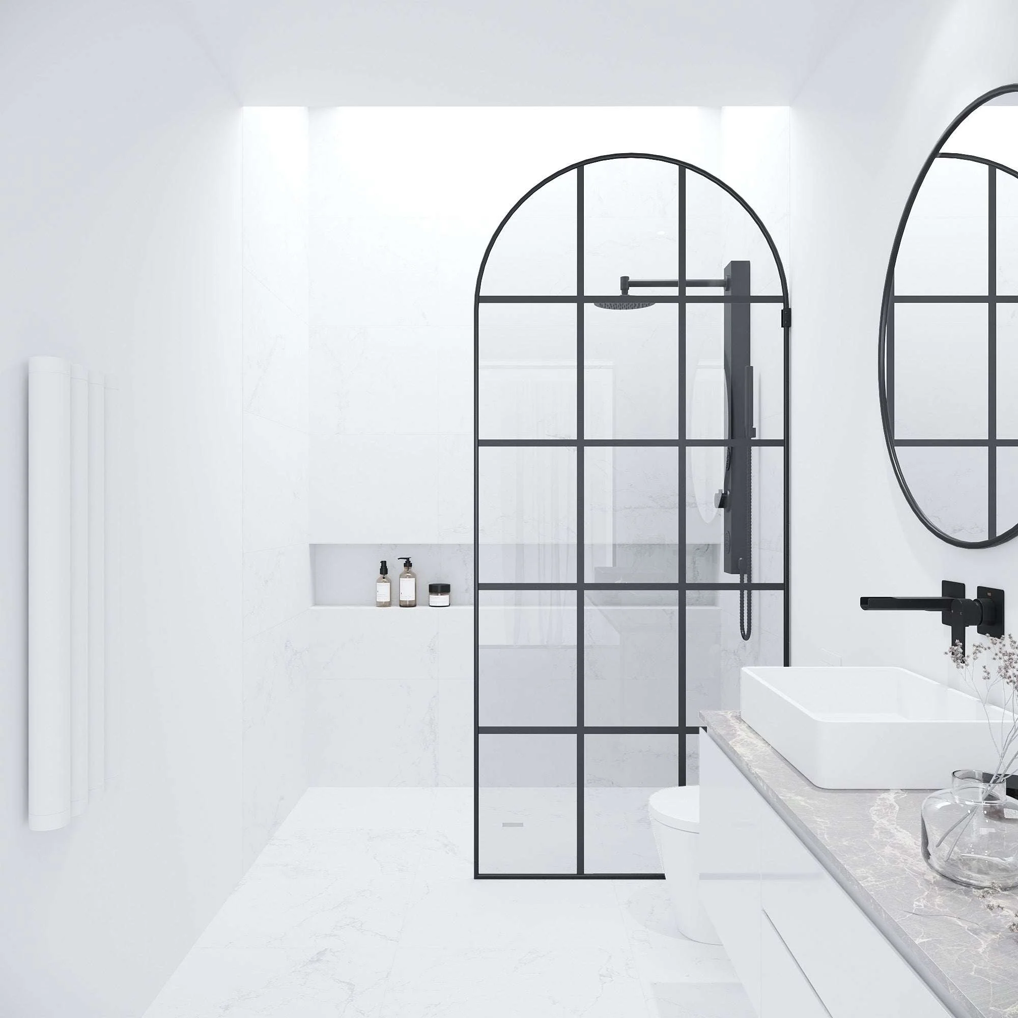 Arden Frameless Fixed Shower Screen - Image 130