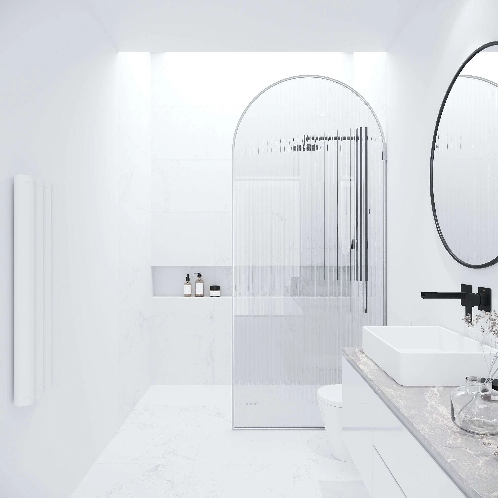 Arden Frameless Fixed Shower Screen - Image 135