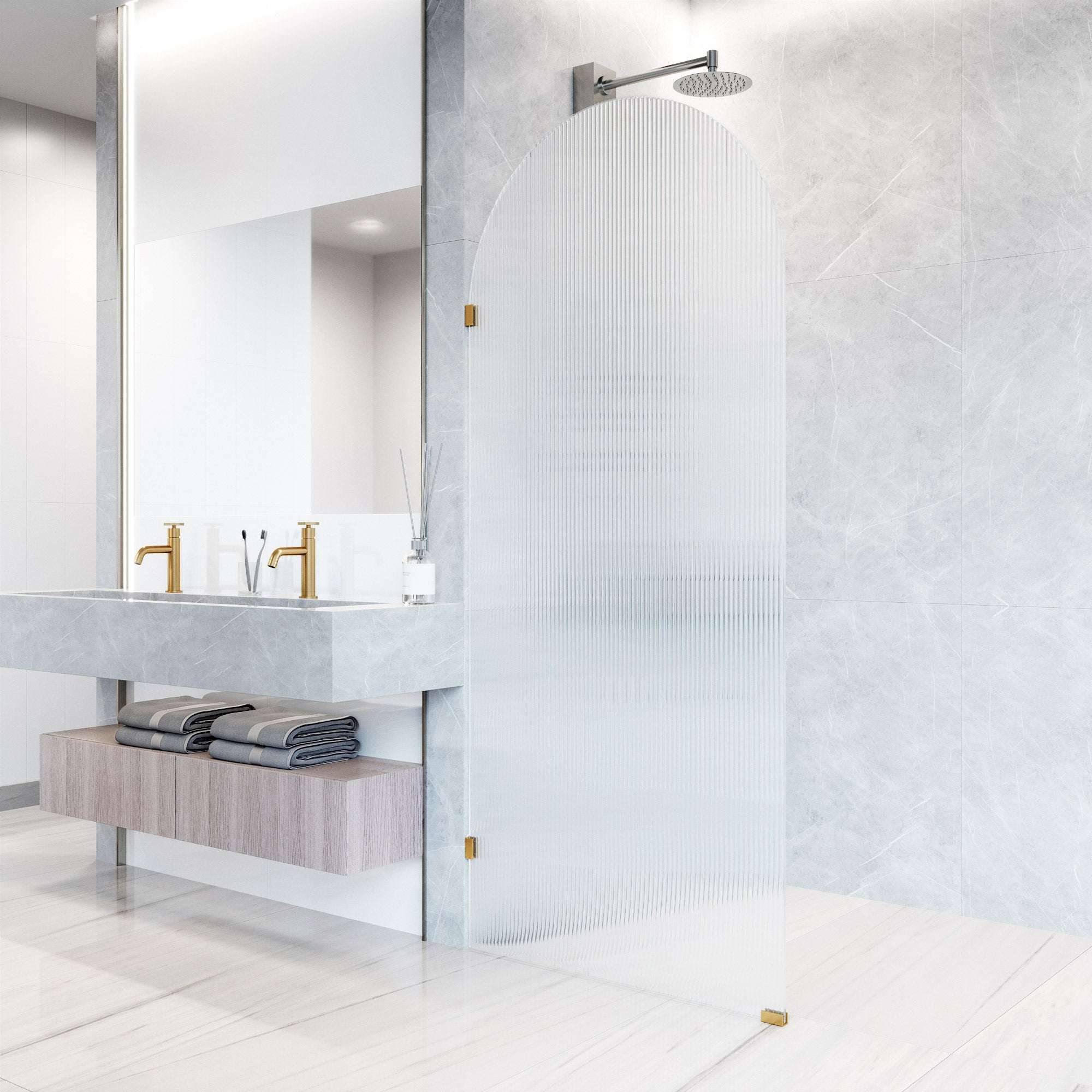 Arden Frameless Fixed Shower Screen - Image 76